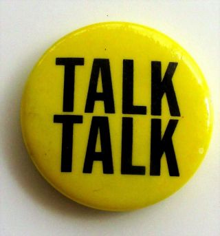Talk Talk Vintage Metal Button Badge From The 1980 