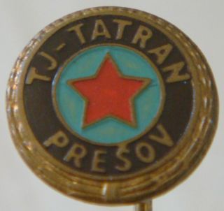 Tj / Fc Tatran Presov Vintage 1960s Club Crest Type Badge Stick Pin 11mm X 11mm