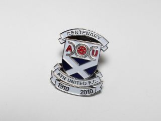 Ayr United - Vintage Enamel Centenary Badge