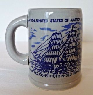 Vintage Uss Constitution Old Ironsides 200th Anniversary Mug - Euc