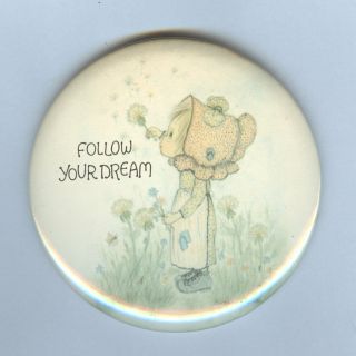 Vintage Hallmark Betsy Clark Love Dots Pin Follow Your Dream