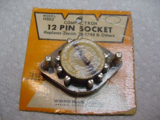 Nos Vintage Workman 12 - Pin Compactron Vacuum Tube Socket Model Hs52 78 - 1746