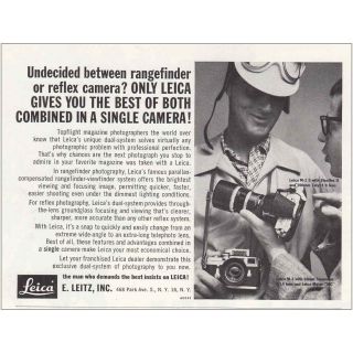 1961 Leica M - 3: Rangefinder Or Reflex Camera Vintage Print Ad