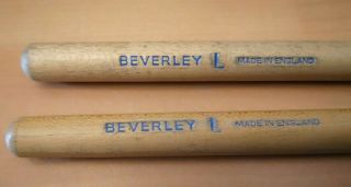 Vintage & Rare Beverley L Made In England Drum Sticks Matched Pair From 1960 