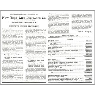 1925 York Life Insurance: Annual Statement Vintage Print Ad