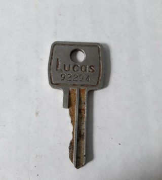 Vintage Lucas Cut 92294 Ignition Key Triumph Norton Bsa Motorcycle 6.  25
