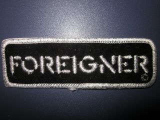 Vintage Vtg 80s Embroidered Rock & Roll Band Music Patch - Foreigner