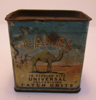 Camel 9 - X Vulcanizing Patches Vintage Empty Tin