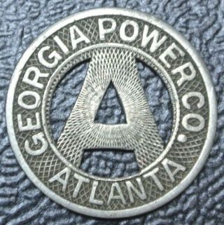 Vtg.  Georgia Power Co. ,  Atlanta Transit Token - Good For One Fare - Copper - Nickel
