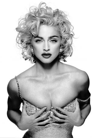 Madonna Vintage Giant Poster Art Print Black & White In Card Or Canvas