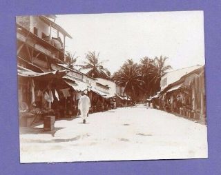 Zanzibar Street Scene Vintage Old Photo 9x7cm Dz2