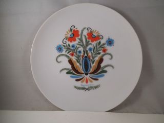 Vintage Berggren Swedish Rosemaling Flower Salad Plate