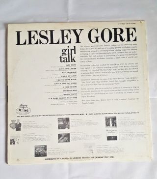Lesley Gore Girl Talk Stereo Mercury Wing Rock Pop 1964 Vintage Record LP Music 2