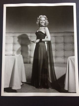 Marilyn Maxwell Mgm Vintage Photo Pin Up Glamour Black Dress 1940s Sexy Blonde
