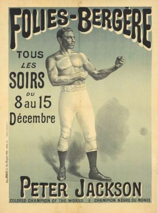 Vintage Folies Bergere Bare Knuckle Boxing Poster A3 Print