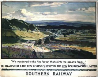 Vintage Southern Forest Railway A3 Print