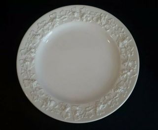 Wedgwood Embossed Queensware Cream On Cream 8 7/8” Salad Plate Vintage