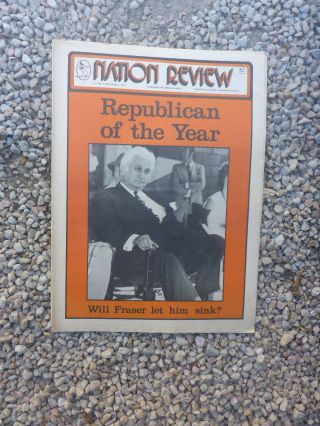 Vintage Aus Nation Review Newspaper.  March 26 1976 - Republican Of The Year