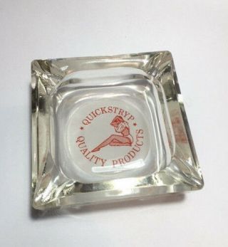 Vintage Pin Up Girl Glass Ashtray Quickstryp
