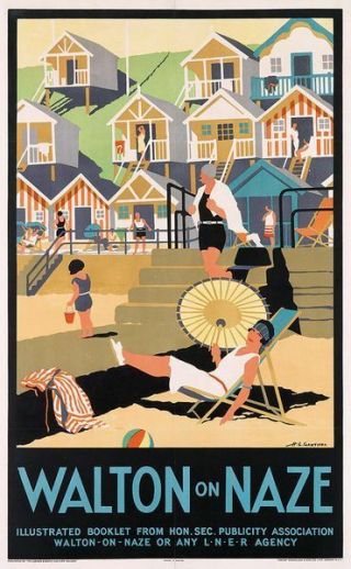 Vintage Lner Walton On The Naze Railway Poster A3 Print