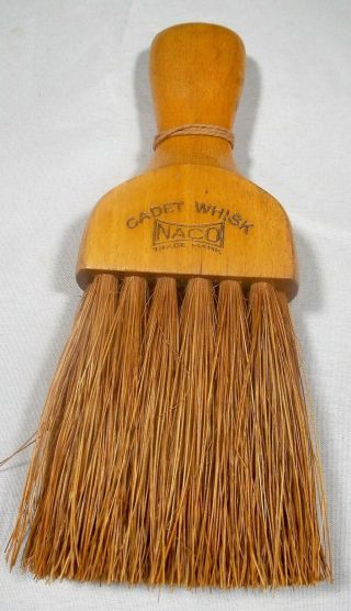 Naco Cadet Whisk Broom Wood Handle 5 1/2 " Straw Vintage