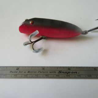 Fishing Lures South Bend Vintage 3 " Wood Babe - Oreno Black & Red Belly
