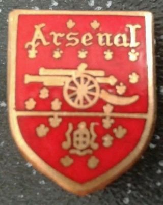 Vintage Arsenal Fc Hard Enamel Metal Badge