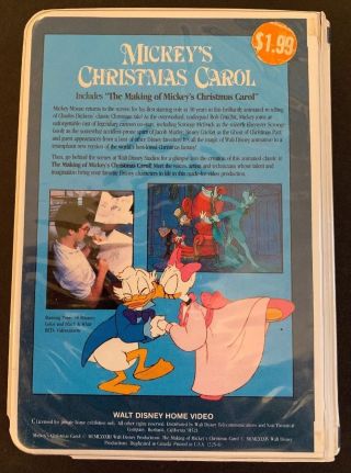 Vintage 1980’s DISNEY Mickey’s Christmas Carol Betamax Cassette Movie Beta Video 2