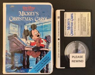 Vintage 1980’s DISNEY Mickey’s Christmas Carol Betamax Cassette Movie Beta Video 3