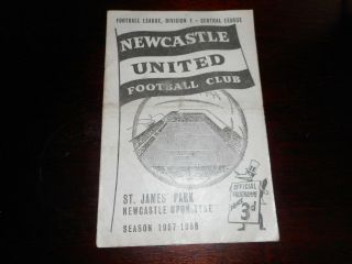 Newcastle United V Arsenal 1957/8 Apr 12th Vintage Post
