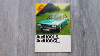 Vintage Car Brochure Audi 100 1975 Classic Car Post