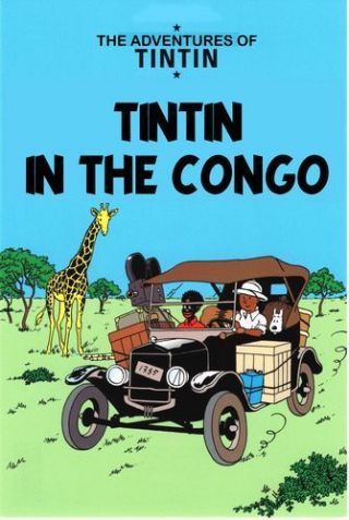 Vintage Tintin In The Congo Poster A4/a3/a2/a1 Print