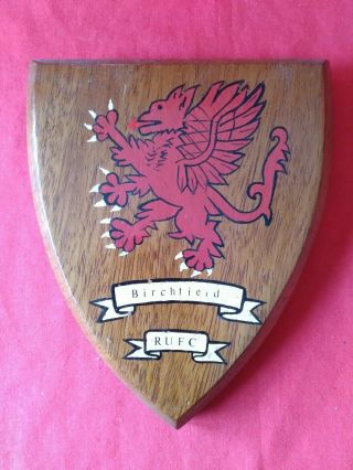 Vintage Birchfield R.  F.  C Wall Plaque Hand Painted Shield
