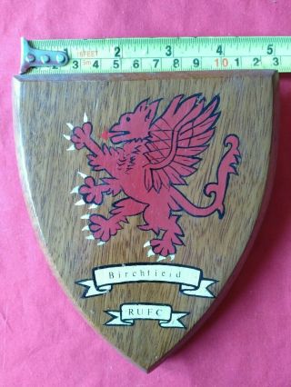 Vintage BIRCHFIELD R.  F.  C Wall Plaque HAND PAINTED SHIELD 3
