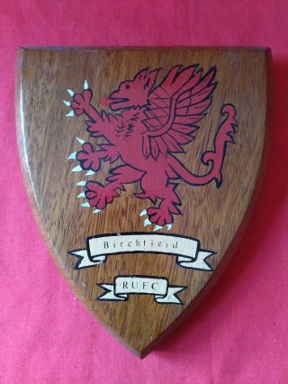 Vintage BIRCHFIELD R.  F.  C Wall Plaque HAND PAINTED SHIELD 5