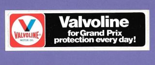 Valvoline Motor Oil Vintage Old Motor Racing Sticker Jd
