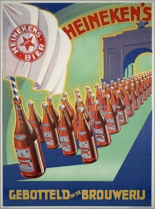 Vintage Heineken Beer Advertising Poster A3 Print