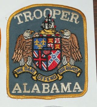 Old Alabama State Trooper Al Highway Patrol Ala Police Worn Vintage Patch