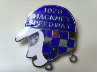 Vintage Speedway Pin Badge Hackney 1976