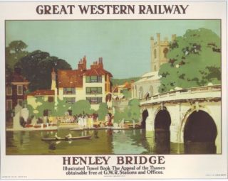 Vintage Gwr Henley On Thames A3 Railway Poster Reprint