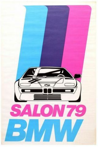 Vintage 1979 Bmw Sports Car Poster Print A3/a4