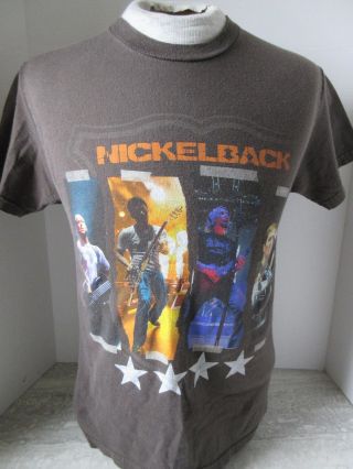 Vtg Nickelback Black Concert Tout T - Shirt Size Small