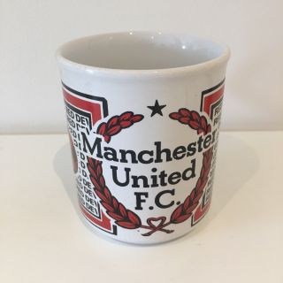 Vintage Manchester United Mufc Mug Red Devils Ideal Gift Collectable Memorabilia