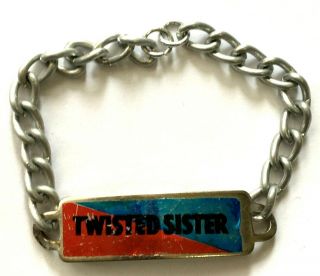 Twister Sister - Logo - Old Og Vtg 1980`s Metal Bracelet Wristband Chain