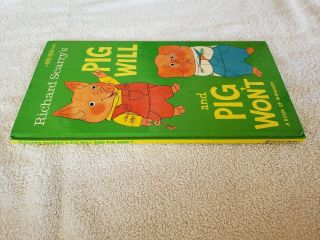Vintage 1984 Pig Will and Pig Won ' t Knee High Book by Richard Scarry - Manners 3