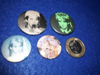4 X Vintage 1980s Kagagoogoo Limahl Pop Music Pin Badges