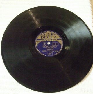 Vintage 78 Rpm L.  P.  Record Vera Lynn - Don`t Leave Me Now