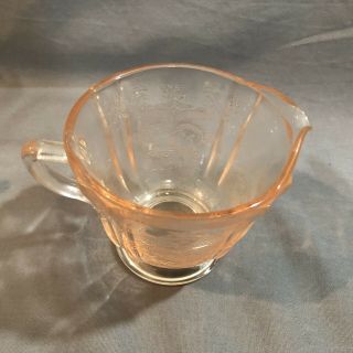 Vintage Pink Depression Recollection Glass Federal Glass Madrid Creamer Sugar 5