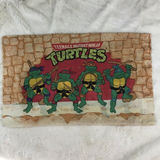 Actual Vintage 1988 Tmnt Teenage Mutant Ninja Turtles Standard Pillow Case Guc