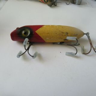 Fishing Lures South Bend Vintage 3¾ " Wood Oreno Arrow Red Head